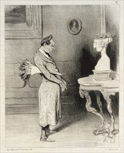Dire qu'Arsionoé n'était pas contente d'être portraiturée..., 1844. Creator: Honore Daumier.