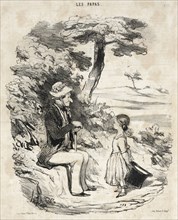 Quand on a un père farceur, 1848. Creator: Honore Daumier.