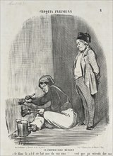 Un Propriétaire méfiant, 1853. Creator: Honore Daumier.
