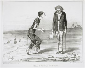 Madame la Baronne, j'ai bien l'honneur!, 1853. Creator: Honore Daumier.
