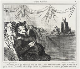 Oh! merci, de ce que tu as fait pour ton père..., 1856. Creator: Honore Daumier.