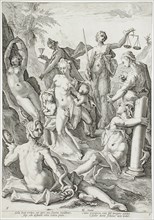 The Seven Virtues, 1588. Creator: Jacob Matham.