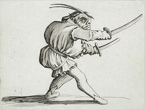 A Duellist with a Sword and a Dagger, 1616. Creator: Jacques Callot.
