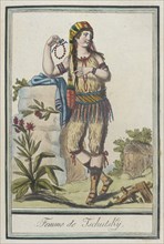Costumes de Différent Pays, 'Femme de Tschutsky', c1797. Creators: Jacques Grasset de Saint-Sauveur, LF Labrousse.