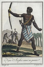 Costumes de Différents Pays, 'Negre Anzikos Armé en Guerre', c1797. Creators: Jacques Grasset de Saint-Sauveur, LF Labrousse.