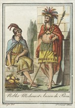 Costumes de Différents Pays, 'Nobles Moderne et Ancien du Pérou', c1797. Creators: Jacques Grasset de Saint-Sauveur, LF Labrousse.