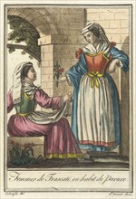 Costumes de Différents Pays, 'Femmes de Frascati en Habit de Parure', c1797. Creators: Jacques Grasset de Saint-Sauveur, LF Labrousse.
