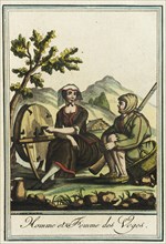 Costumes de Différent Pays, 'Homme et Femme des Voges', c1797. Creators: Jacques Grasset de Saint-Sauveur, LF Labrousse.