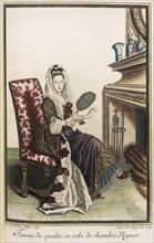 Recueil des modes de la cour de France, 'Femme de Qualité en Robe de Chambre d'Hyuer', 1685. Creator: Jean de Dieu.