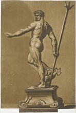 Statuette of Neptune, c1738. Creator: John Baptist Jackson.