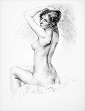 Seated nude figure, c1898. Creator: Karl Koepping.