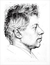 Portrait of Peter Halm, 1887. Creator: Karl Stauffer-Bern.