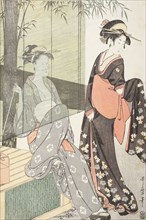 Women Stretching Silk (image 3 of 3), between circa 1797 and circa 1798. Creator: Kitagawa Utamaro.