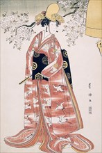 Nakamura Noshio as Hanako in Musume Dojoji, 1796. Creator: Utagawa Toyokuni I.