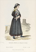 Costume Plate (Italienisches Madchen aus Dignano in Istrien), 19th century. Creator: Unknown.