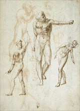 Sheet of Studies (recto and verso) (image 1 of 2), Mid-16th century. Creator: Unknown.