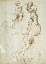Sheet of Studies (recto and verso) (image 2 of 2), Mid-16th century. Creator: Unknown.