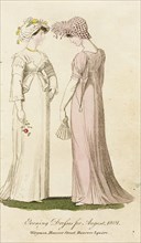 Fashion Plate (Evening Dresses for August, 1801), 1801. Creator: Unknown.