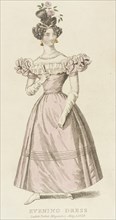 Fashion Plate (Evening Dress), 1829. Creator: Unknown.