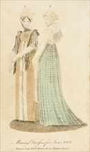 Fashion Plate (Morning Dresses for June, 1802), 1802. Creator: Unknown.