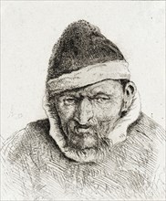 Peasant in a Pointed Fur Cap, c1640. Creator: Adriaen van Ostade.