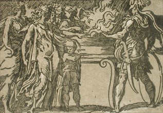 The Sacrifice, c1530s/1540s. Creators: Antonio da Trento, Parmigianino, Niccolo Vicentino, Andrea Andreani.