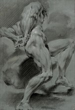 Study of a Male Nude, Unknown date. Creator: Domenico Maggiotto.