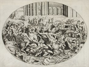 Battle of the Amazons, 1543. Creator: Enea Vico.