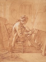 The Artist in His Studio (image 2 of 2), c1733. Creator: Francois Boucher.