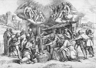 The Adoration of the Shepherds, between 1530 and 1560. Creator: Battista Franco Veneziano.
