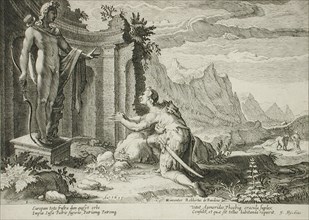 Cadmus Asks the Delphic Oracle Where He Can Find his Sister, Europa, published 1615. Creator: Hendrik Goltzius.