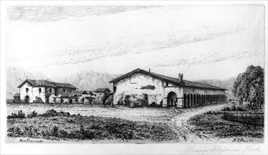 Mission San Fernando, published in 1883. Creator: Henry Chapman Ford.