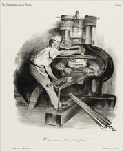 Ah! Tu veux te frotter à la presse!!, 1833. Creator: Honore Daumier.