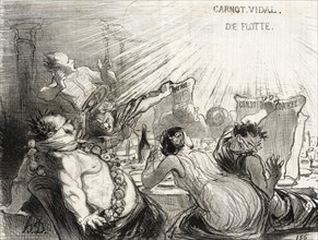 Le Festin de Baltazar-Véron, 1850. Creator: Honore Daumier.