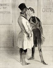 (Robert) Hé bien! mon cher Directeur.., 1841. Creator: Honore Daumier.