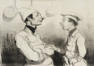 Vous savez bien l'éponge que vous disiez.., 1842. Creator: Honore Daumier.
