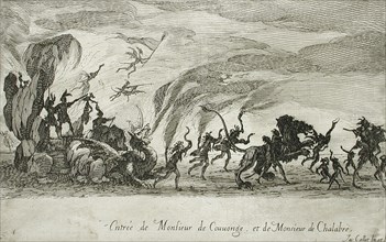 Entry of M. de Couvonge and M. de Chalabre, 1627. Creator: Jacques Callot.