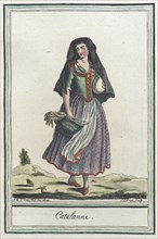Costumes de Différents Pays, 'Catalanne', c1797. Creator: Jacques Grasset de Saint-Sauveur.