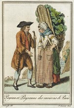 Costumes de Différent Pays, 'Paysan et Paysanne des environs de Paris.', c1797. Creator: Jacques Grasset de Saint-Sauveur.