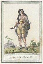 Costumes de Différents Pays, 'Sauvagesse de la Terre de Feu', c1797. Creator: Jacques Grasset de Saint-Sauveur.