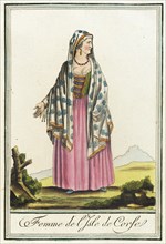 Costumes de Différent Pays, 'Femme de l'Isle de Corse', c1797. Creator: Jacques Grasset de Saint-Sauveur.