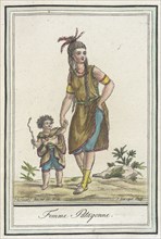 Costumes de Différents Pays, 'Femme Patagonne', c1797. Creator: Jacques Grasset de Saint-Sauveur.