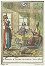 Costumes de Différents Pays, 'Femmes Turque Avecleur Tanndour', c1797. Creator: Jacques Grasset de Saint-Sauveur.