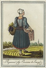 Costumes de Différent Pays, 'Paysanne des Environs de Limoge', c1797. Creator: Jacques Grasset de Saint-Sauveur.