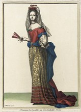 Recueil des modes de la cour de France, 'Femme de Qualité en Deshabillé d'Esté', Bound 1703-1704. Creator: Jean I Leblond.