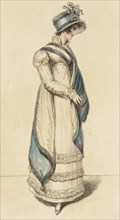 Fashion Plate (Britania Witzchoura Walking Dress), 1815. Creator: John Bell.