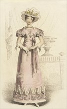 Fashion Plate (Parisian Evening Dress), 1821. Creator: John Bell.