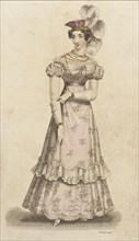 Fashion Plate (Evening Dress), 1824. Creator: John Bell.