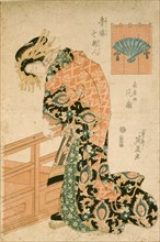 The Courtesan Hanaogi of the Ogiya House, c1830s. Creator: Ikeda Eisen.