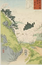Mt. Yoshino, Cherry Blossoms, 1897. Creator: Kobayashi Kiyochika.